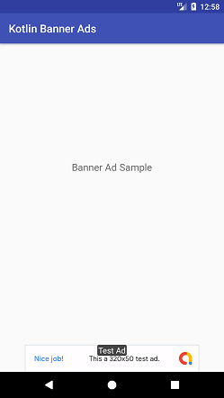 Kotlin Android Google AdMob Banner Ads Example