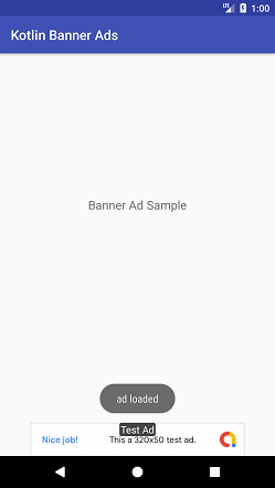 Kotlin Android Google AdMob Banner Ads Example