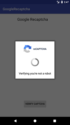 Using Google reCAPTCHA in Android Application