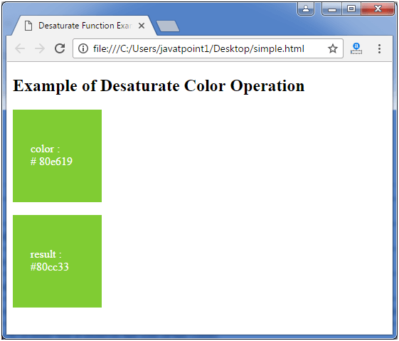 Less color desturate function3