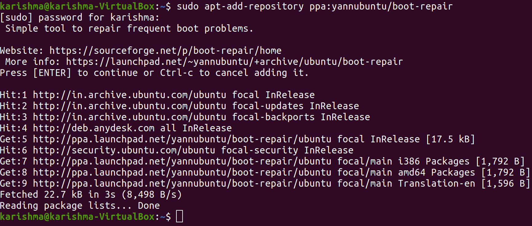 Boot Repair Ubuntu