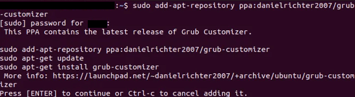 Grub Customizer Ubuntu