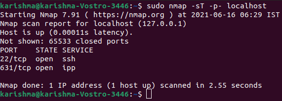 How to check open ports in Linux