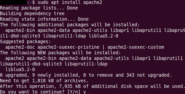 Install httpd Ubuntu