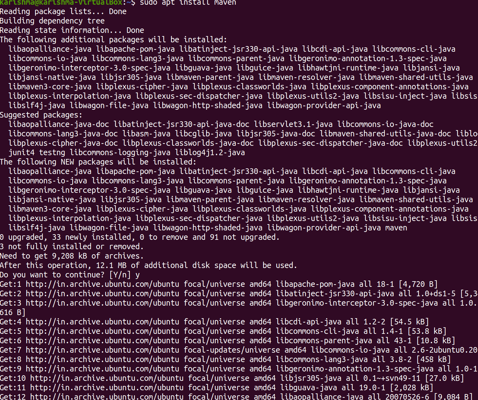 Install Maven in Ubuntu