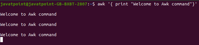 Awk Command In Linux Unix With Examples Javatpoint