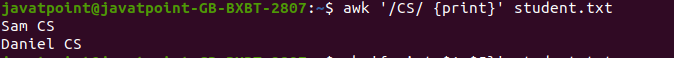AWK Command