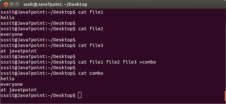 Linux cat concatenate1