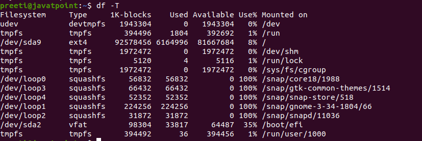 Linux Commands to Check Disk Space