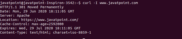 Curl Command In Linux With Examples Javatpoint