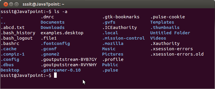 linux-directories-ls-a-command