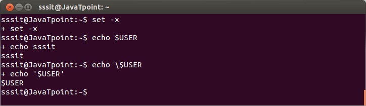 Linux Shell Expansion Displaying1