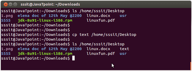 Cp Command In Linux Unix With Examples Javatpoint