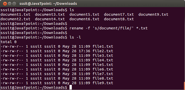 Linux file rename-f1