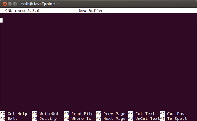 Linux Nano Editor1