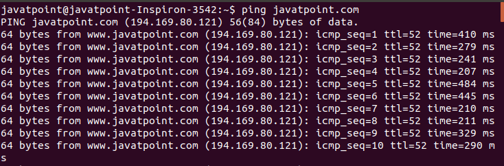 Linux ping