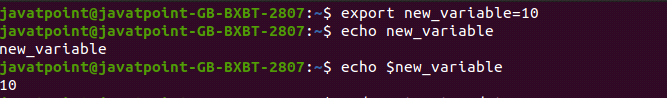 Linux Set Environment Variable Javatpoint