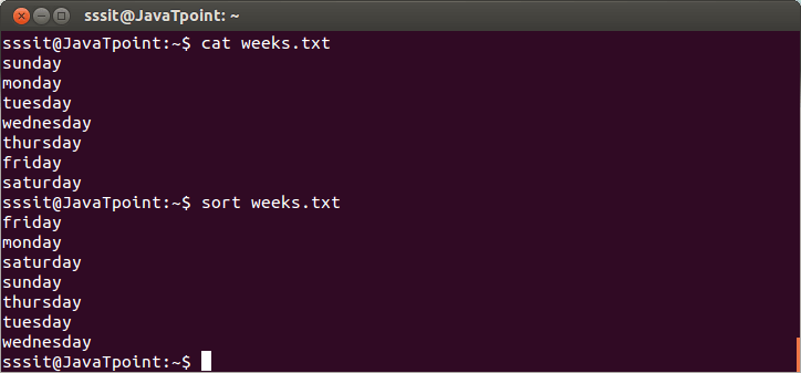 How To Use Sort Command