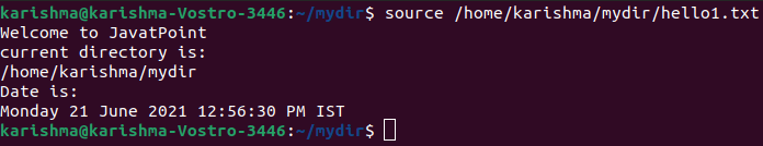 Linux Source Command