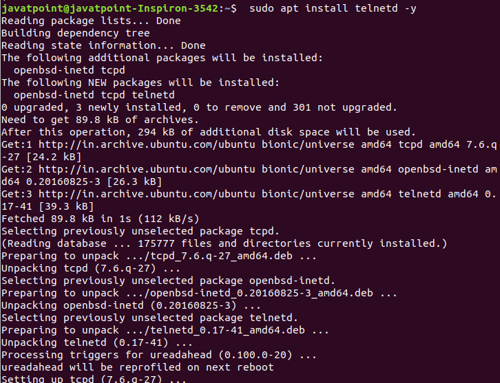 Linux telnet Command