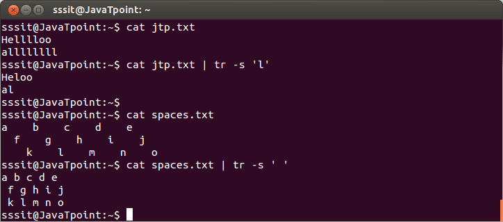 Linux tr Filters2