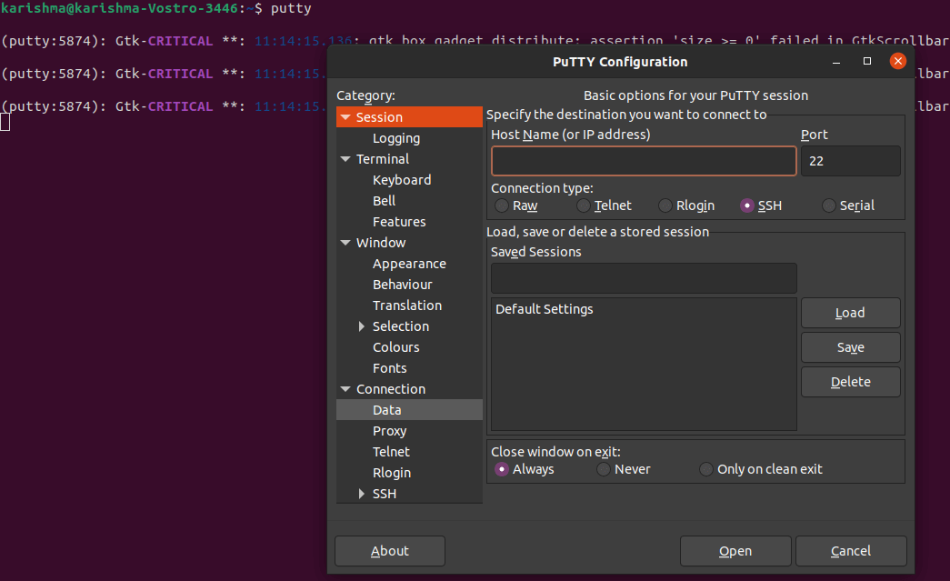 Putty Command in Linux