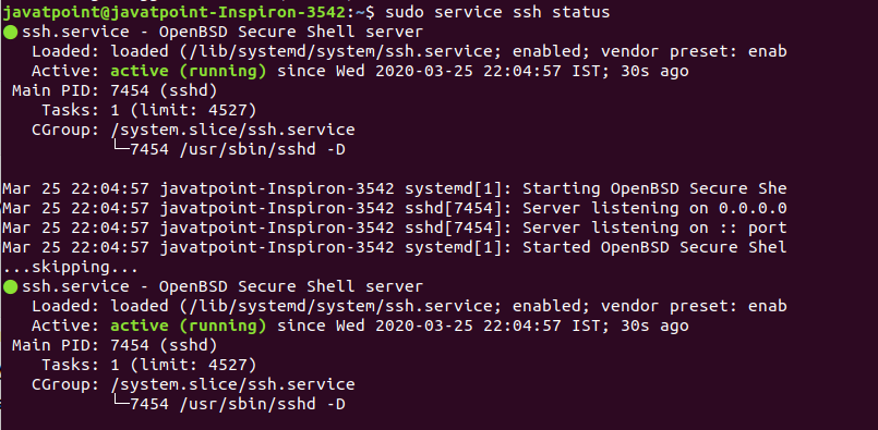 Burger form Lydighed SSH Linux - javatpoint