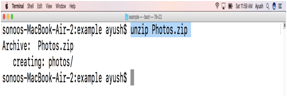 How to Zip and Unzip directories in MacOS