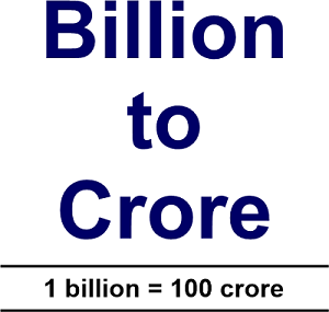 One Billion in Crores