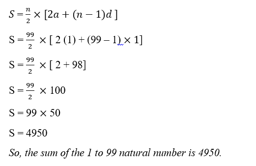 What is the Sum of all Numbers from 1 to 99?