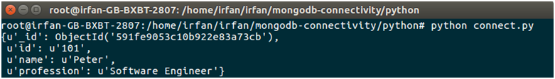 MongoDB Python mongodb connectivity 2