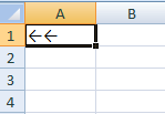 Arrow keys in Excel