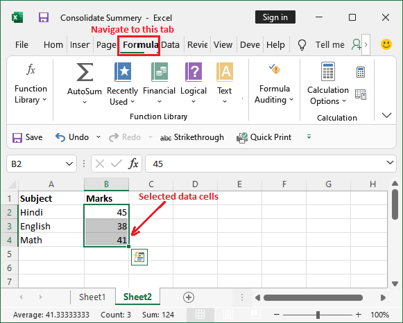 Calculate average weighted in Excel