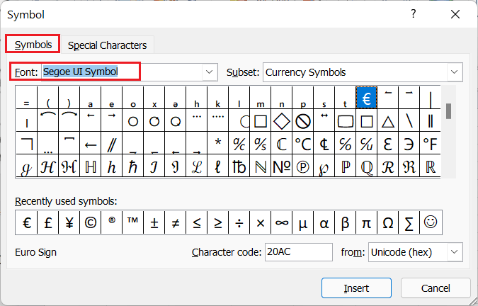 Check Mark in Excel