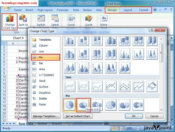 Comparison Charts In Excel