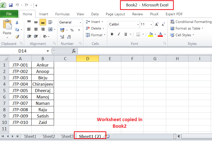 Copy Worksheet in Excel