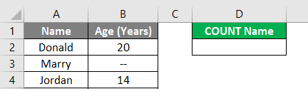 Count Names in Microsoft Excel