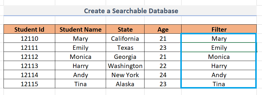 Creating a Database in Excel