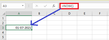 Current Date in Excel