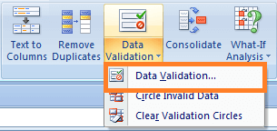Data Entry in Excel