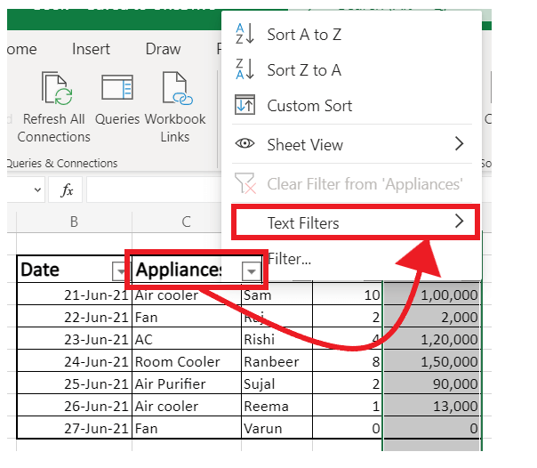Delete Data in Excel