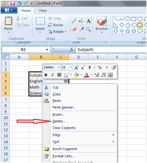 ms-excel-how-to-delete-data-rows-and-columns-javatpoint