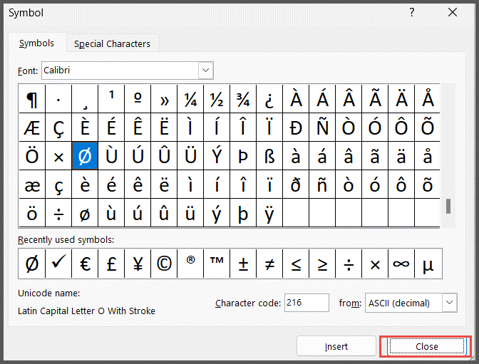 Diameter Symbol in Microsoft Excel - javatpoint