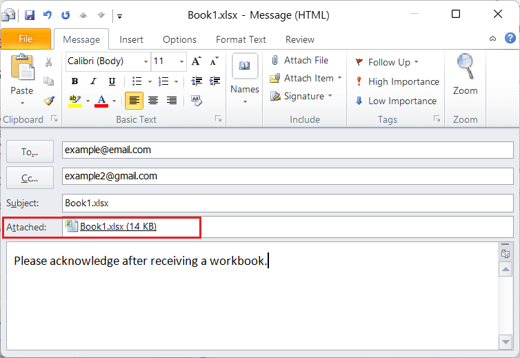 Email Workbook