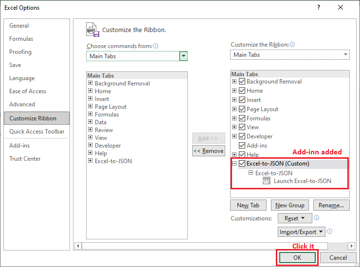 Excel add-ins