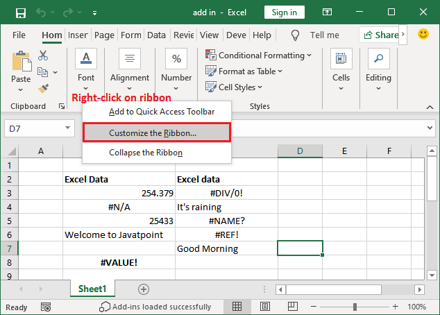 Excel Add-In