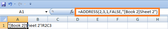Excel Address Function With Formulas