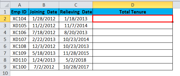 Excel Date Function in Microsoft Excel
