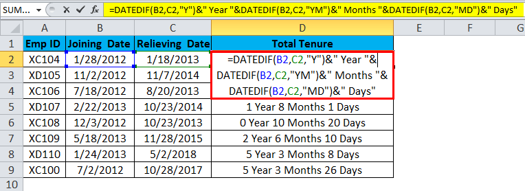 Excel Date Function in Microsoft Excel