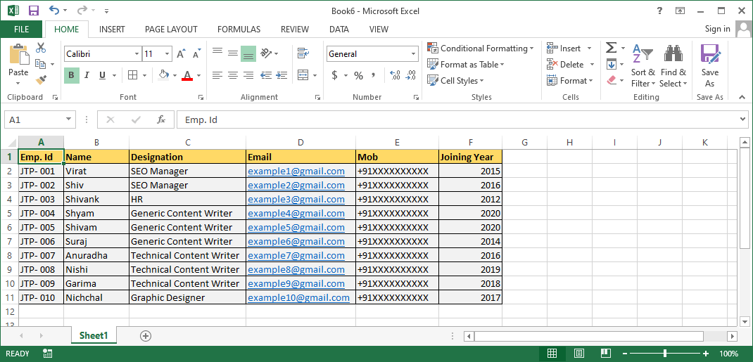 Excel Delete Row Shortcut